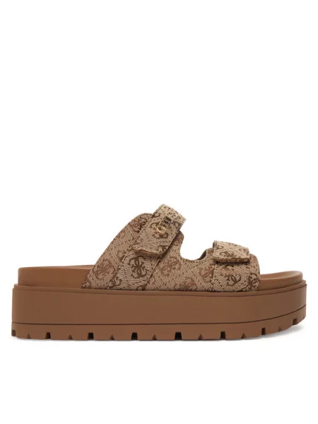 Pantofle Guess hnědé