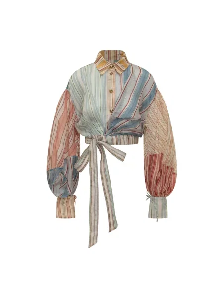 Lniana koszula Zimmermann w paski