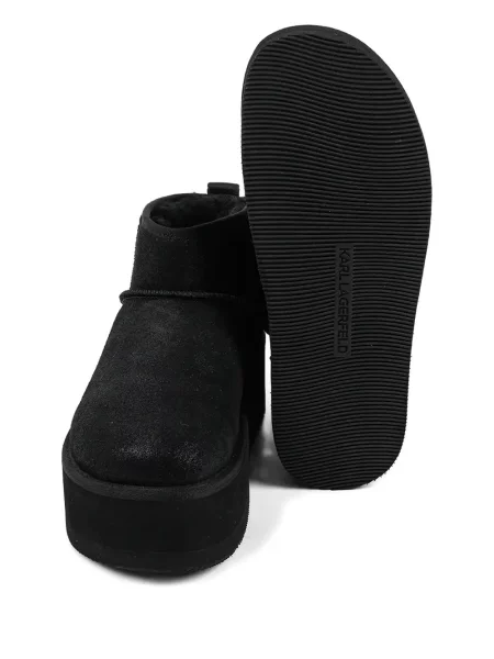 Cizme scurte Karl Lagerfeld cu platformă negru