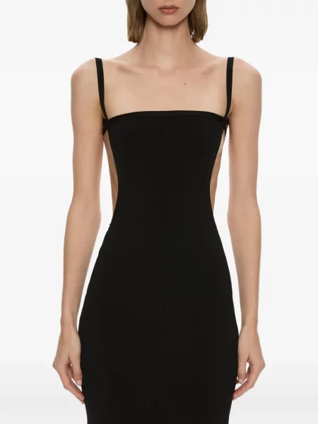 Rochie midi Christopher Esber tricotate negru