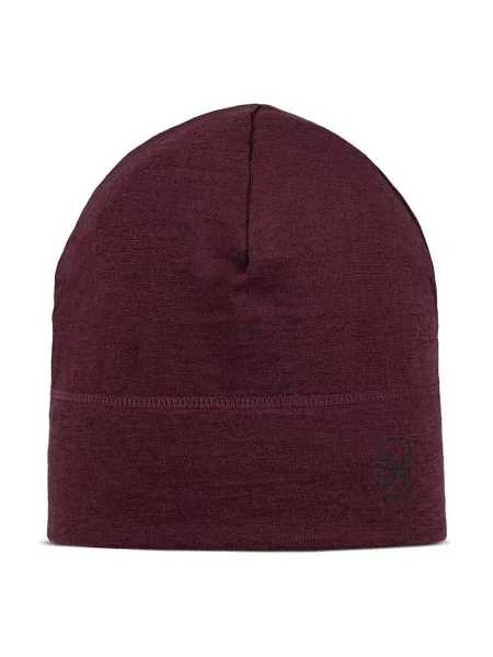 Czapka Buff Lightweight Merino Wool Solid granate oscuro czerwona