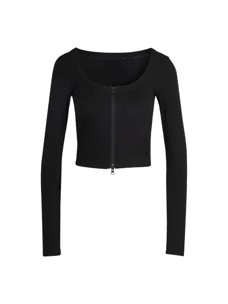 Pletena jakna Adidas Sportswear črna