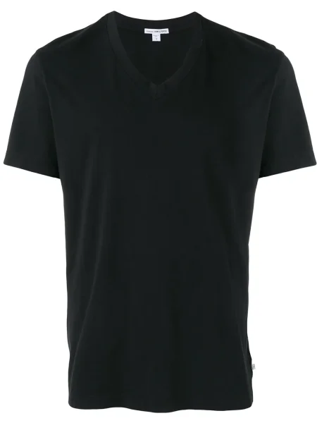 Tricou James Perse cu decolteu în V negru