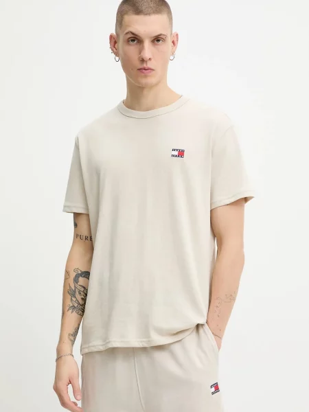 Tommy Jeans T-shirt Ανδρικό μπεζ