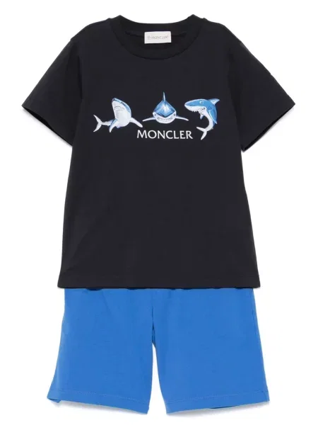 Koszulka dziecięca Moncler Enfant niebieska