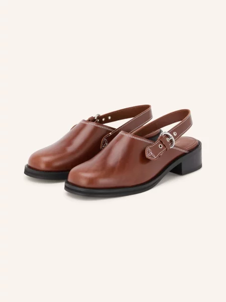 Claudie Pierlot Czółenka Typu Slingback braun brązowa