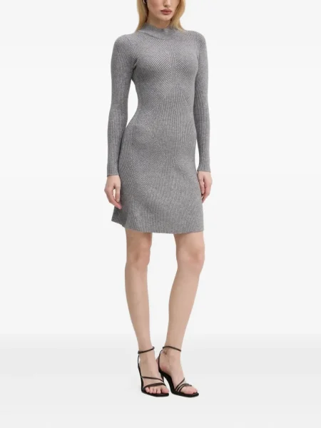 Rochie midi Never Fully Dressed până la genunchi de costum gri