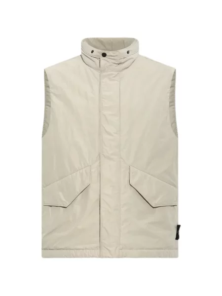 Vestă Stone Island din țesătură twill cu strasuri