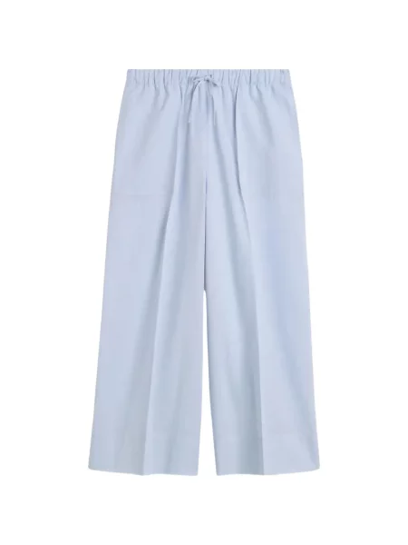 Pantaloni palazzo Toteme cu cordon albastru