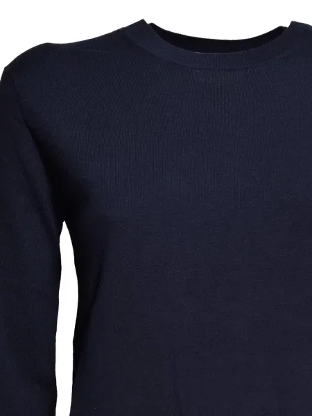 Lung pulover Weekend Max Mara cu decolteu rotund albastru