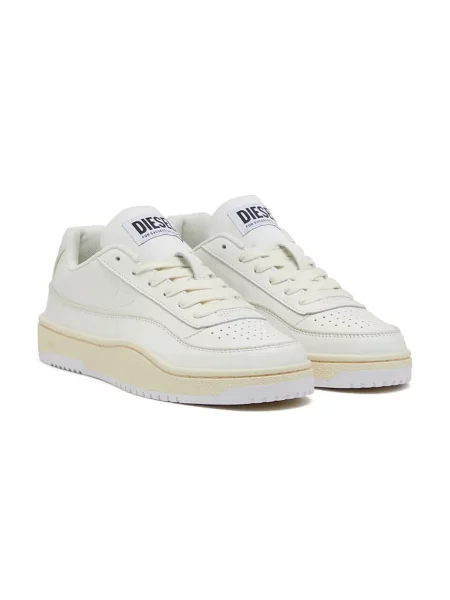 Sneakerși Diesel din piele alb