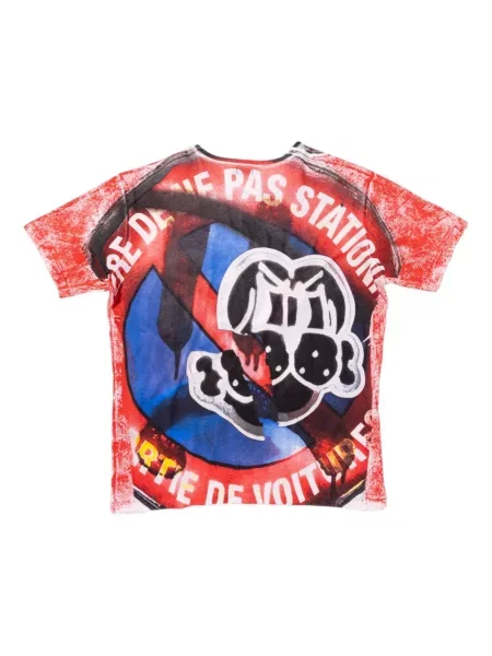 Tricou Chite' cu imagine cu decolteu rotund roșu