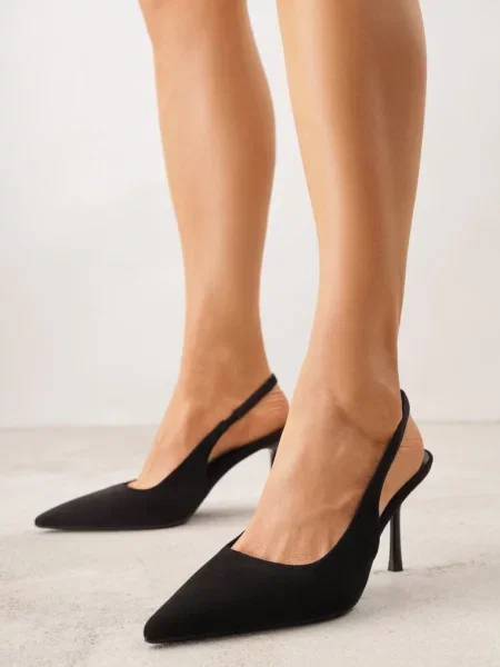Pantofi stiletto Carilona negri