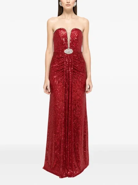 Rochie maxi Nissa de costum roșu