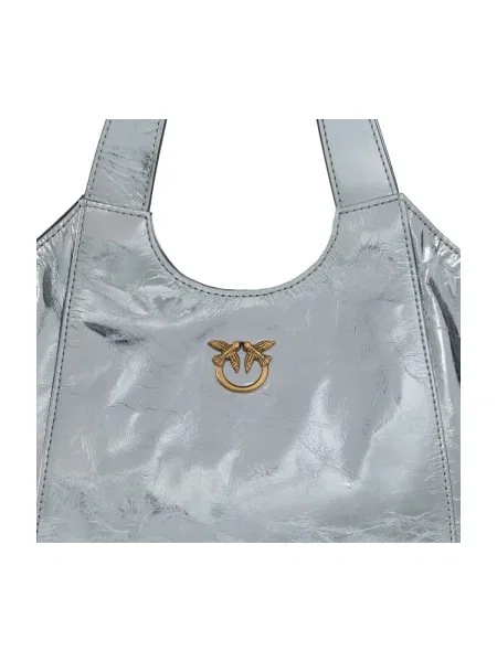 PINKO Geantă Tote Mini Bag AI PLTT argintiu