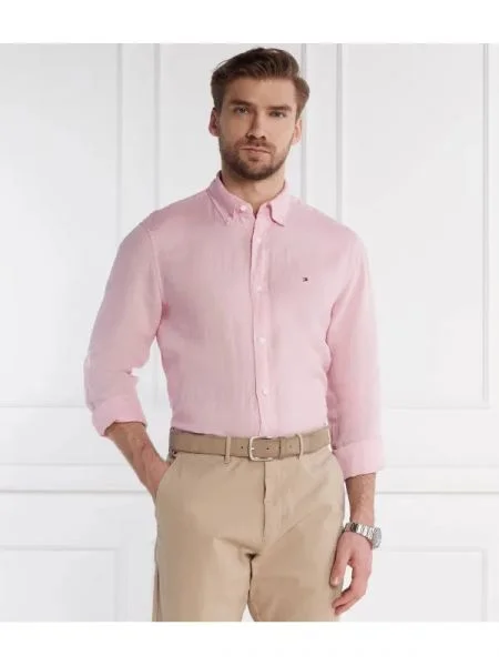 Tommy Hilfiger De in cămașă PIGMENT DYED roz