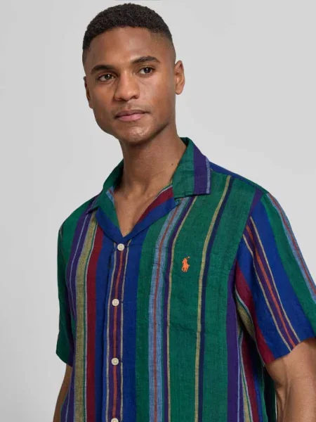 Polo Ralph Lauren YD LINEN koszula lniana zielona