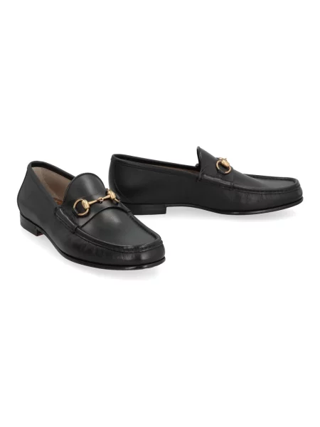 Loafersy Gucci skórzane klasyczne czarne