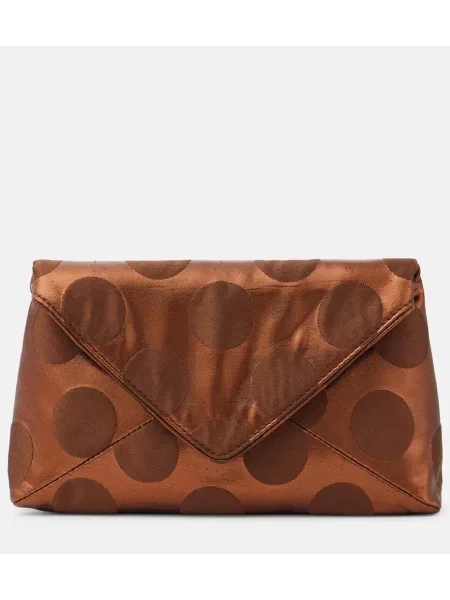 Pikčasta pisemska torbica Dries Van Noten rjava