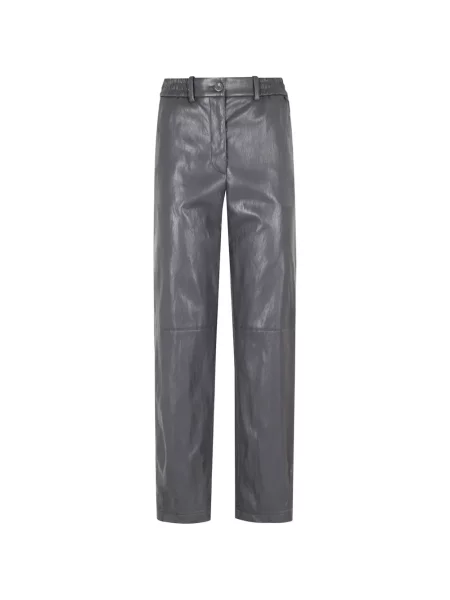 Pantaloni Herno din piele gri