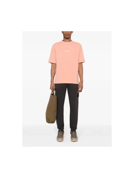 Koszulka Stone Island z kamieniami różowa