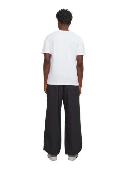 JACK & JONES Tričko JCOMap karamelová / fialová / čierna biela