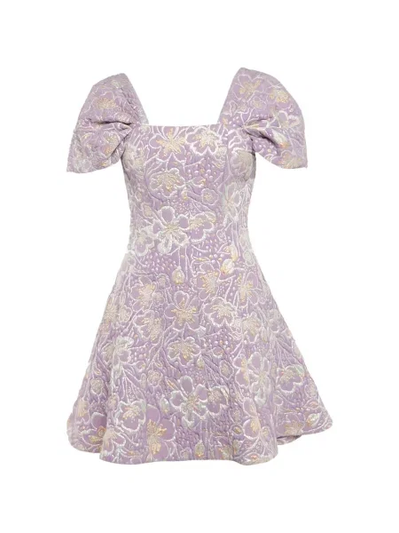 Rochie Rotate Birger Christensen cu model floral din jacard violet