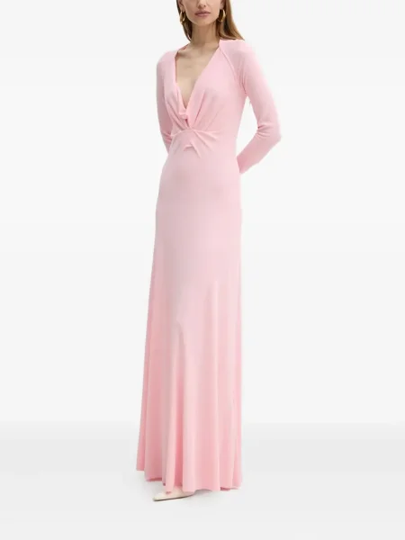 Rochie maxi Victoria Beckham lungă de costum roz