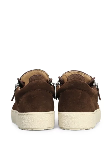 Sneakerși Giuseppe Zanotti din piele de căprioară maro