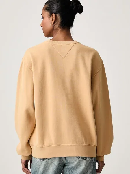 Tommy Jeans Bluza Badge Żółty beżowa