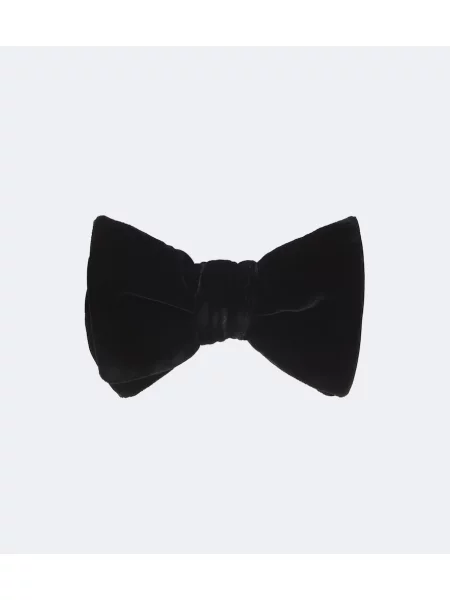 Cravată Tom Ford cu funde de catifea negru