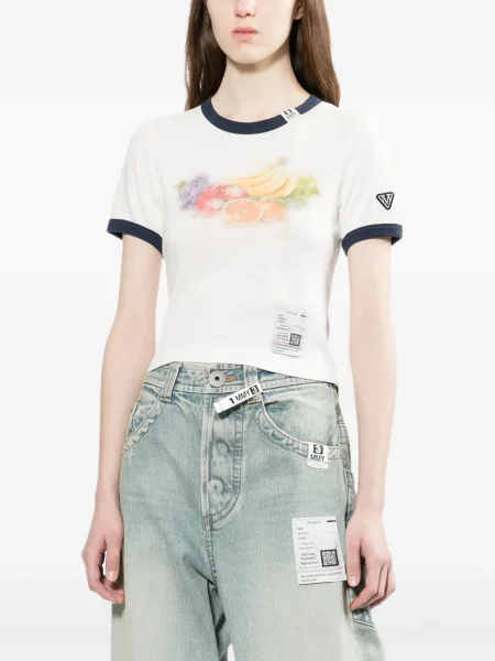 Tricou Maison Mihara Yasuhiro cu imagine alb