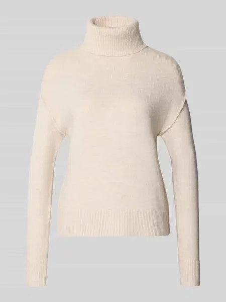 Sweter o kroju relaxed fit z imitacji dzianiny Christian Berg Woman beżowy
