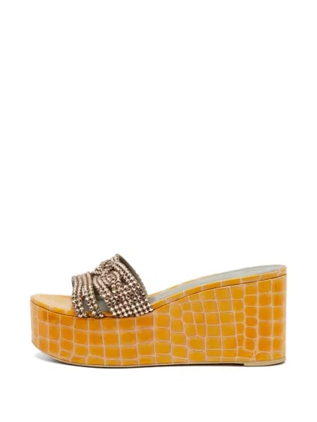 Chiloți Gina cu pană slip-on cu tepi galben