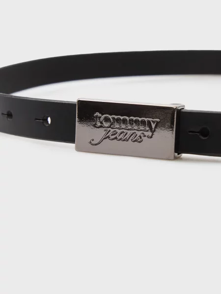 Кожаный ремень Tommy Jeans черный