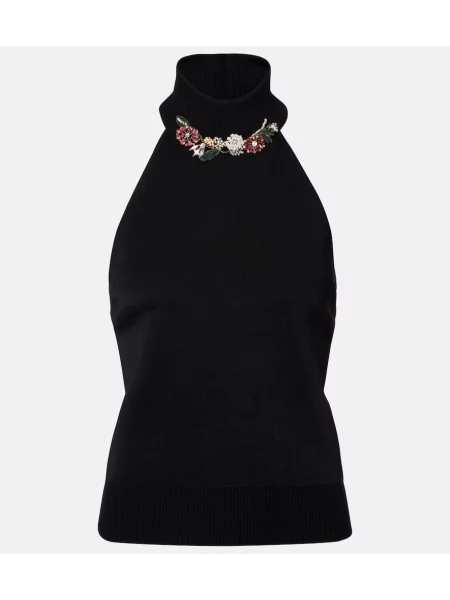 Top Givenchy cu gât halter negru