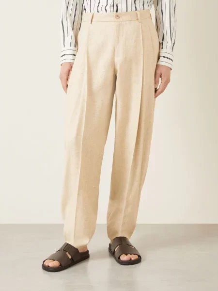 Dolce & Gabbana Kalhoty Ke Kostýmu Střih Slim Fit melange bianchi-beig