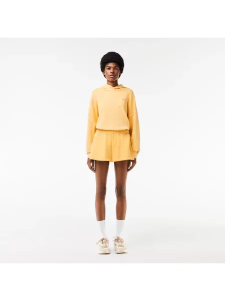 Lacoste Krótkie Spodenki Natural Dyed Cotton Fleece żółte