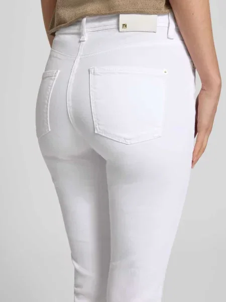 Cambio Jeansy Flare Paris grau białe