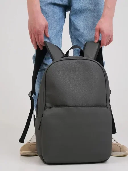 Кожаный рюкзак Tobeyou серый
