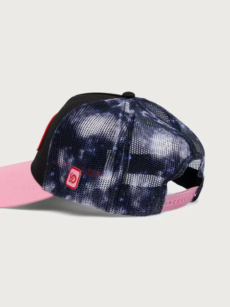 Von Dutch czapka z daszkiem trucker z bawełną różowa