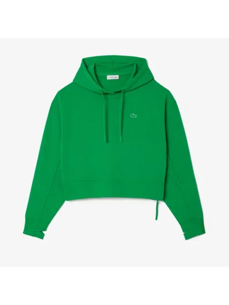 Lacoste Krótka Bluza Z Kapturem zielona