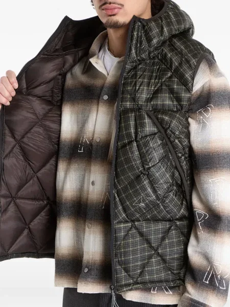 Пухен елец Roa с качулка сиво