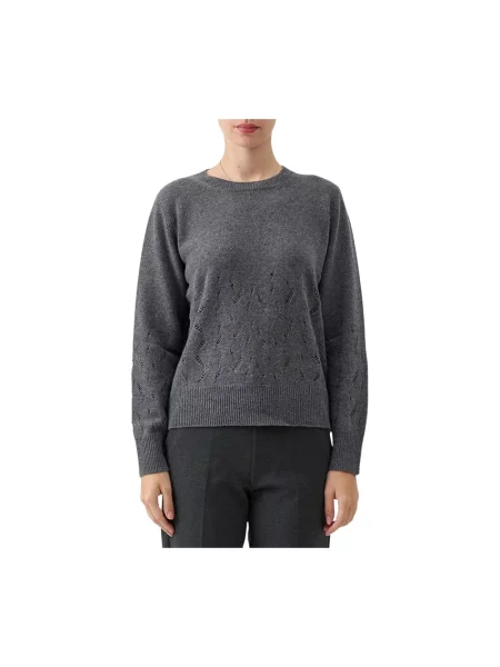Sweter Le Tricot Perugia wełniany szary