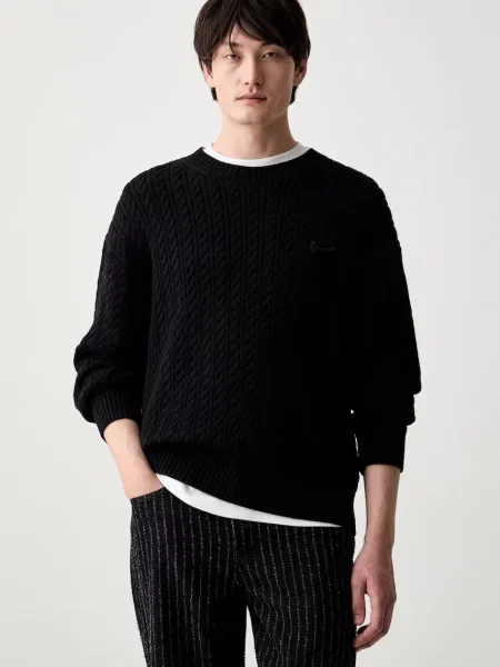 Kenzo pulover pentru bărbați cu amestec de lână negru
