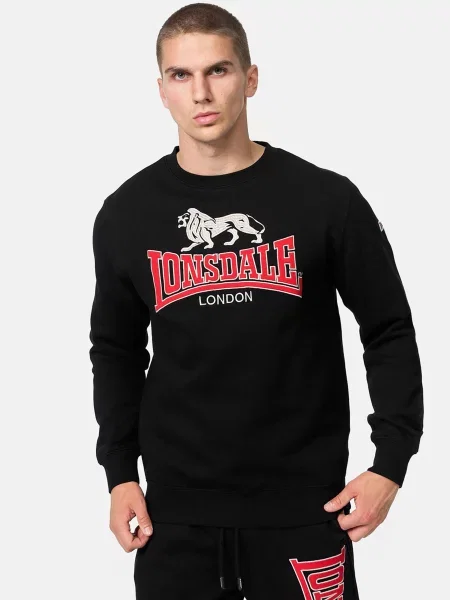 Світшот Lonsdale бавовна/поліестер чорний
