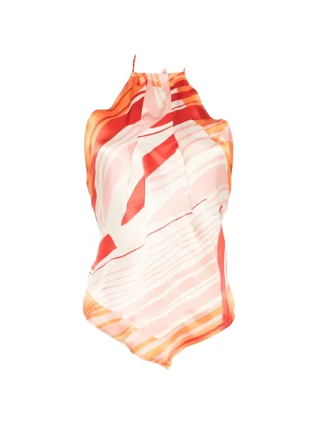 Bluză Raquel Diniz de mătase cu imagine cu imprimeu abstract