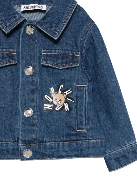 Kurtka jeansowa dziecięca Moschino niebieska