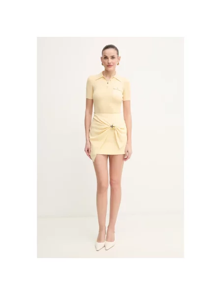 Elisabetta Franchi spódnica mini ołówkowa żółty