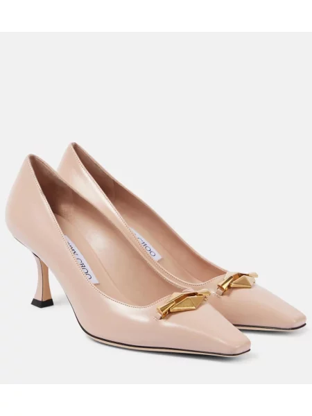 Pantofi cu toc Jimmy Choo din piele roz